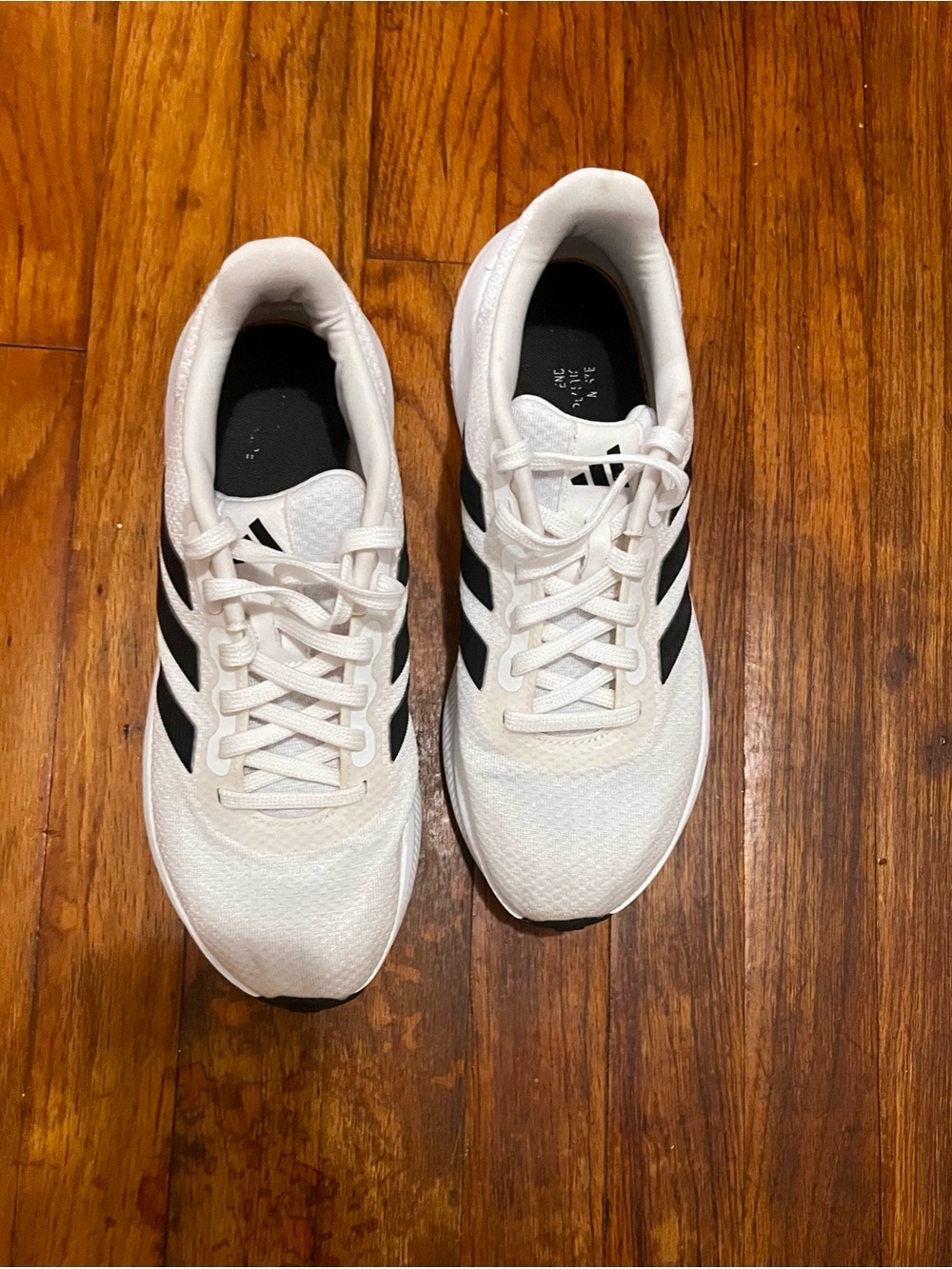 adidas White and Black Men's Athletic Running Shoes